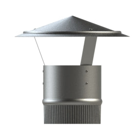 Silver pizza oven chimney cowl